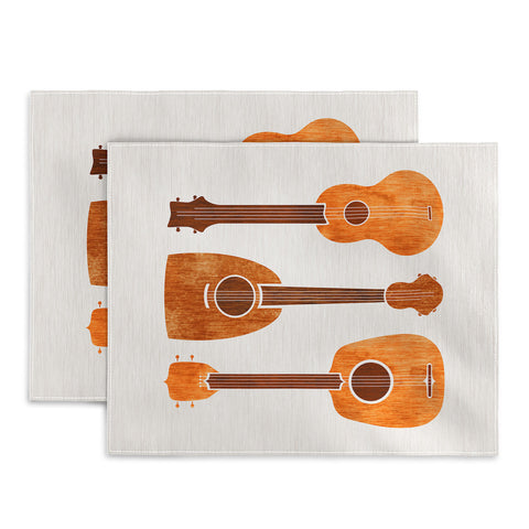 Modern Tropical Hawaiian Ukuleles Placemat