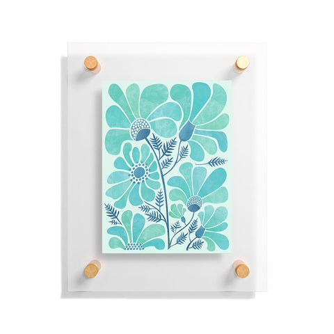 Modern Tropical Himalayan Blue Poppies II Floating Acrylic Print