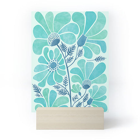 Modern Tropical Himalayan Blue Poppies II Mini Art Print