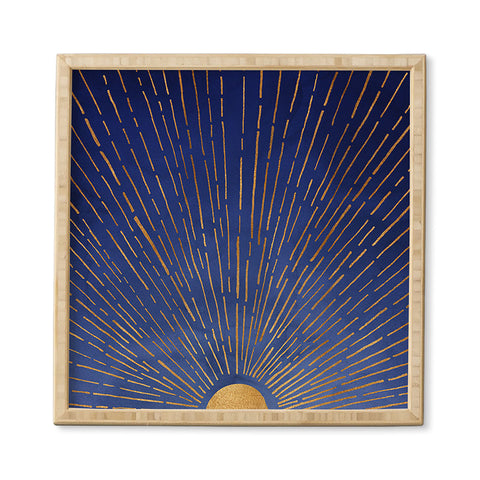 Modern Tropical Indigo Twilight Framed Wall Art