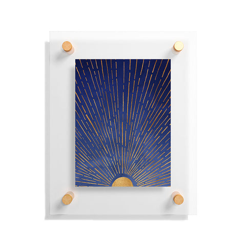 Modern Tropical Indigo Twilight Floating Acrylic Print