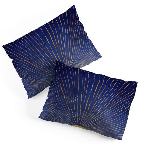 Modern Tropical Indigo Twilight Pillow Shams