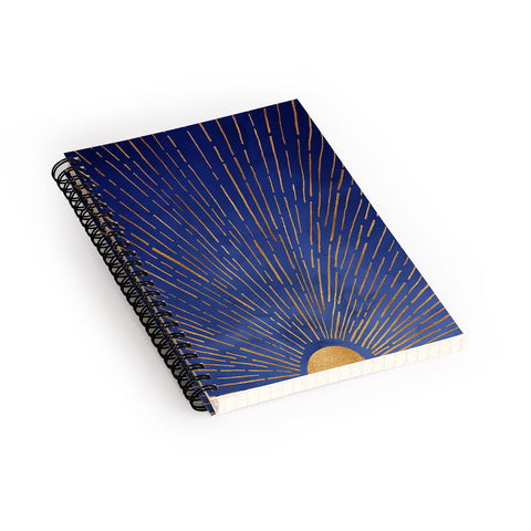Modern Tropical Indigo Twilight Spiral Notebook
