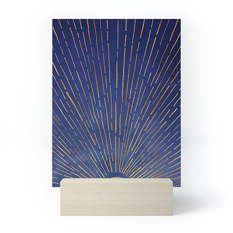 Modern Tropical Indigo Twilight Mini Art Print