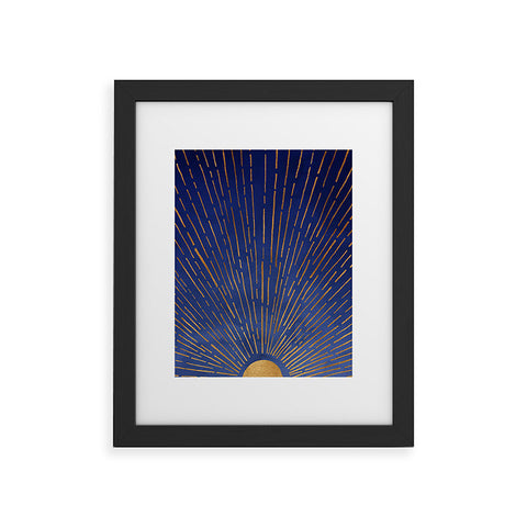 Modern Tropical Indigo Twilight Framed Art Print