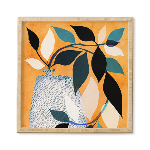 Modern Tropical Ivy in the Courtyard Framed Wall Art
