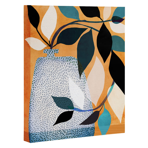 Modern Tropical Ivy in the Courtyard Art Canvas