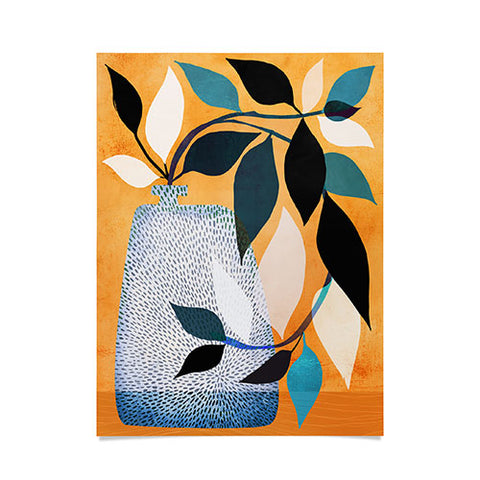 Modern Tropical Ivy in the Courtyard Poster