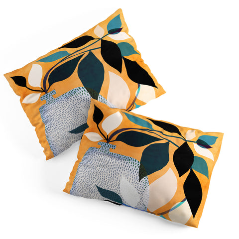 Modern Tropical Ivy in the Courtyard Pillow Shams