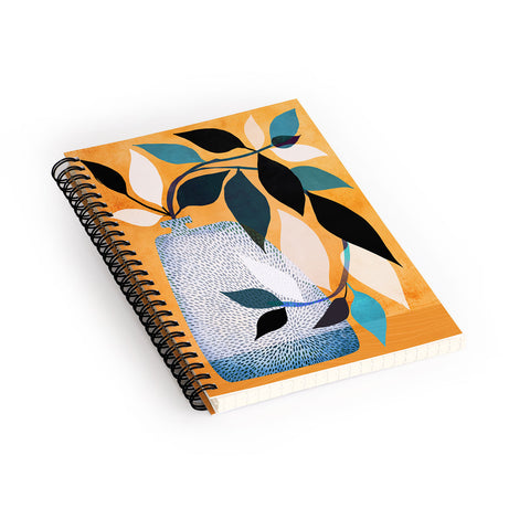 Modern Tropical Ivy in the Courtyard Spiral Notebook