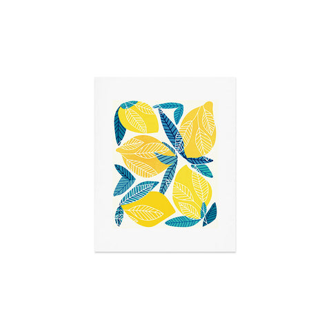 Modern Tropical Lemon Tree Abstract Fruit Art Art Print