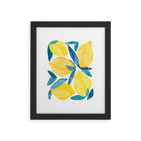 Modern Tropical Lemon Tree Abstract Fruit Art Framed Art Print