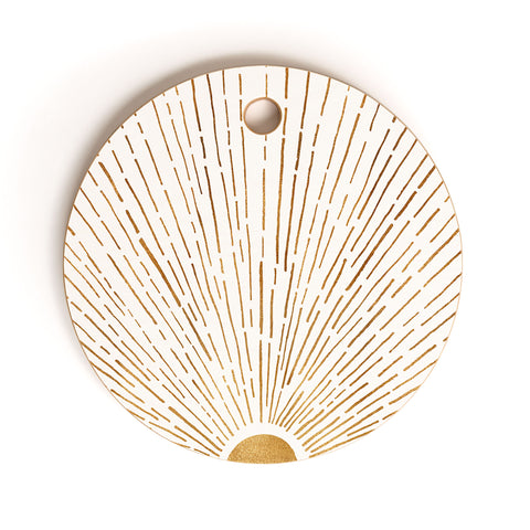 Modern Tropical Let The Sunshine In Cutting Board Round
