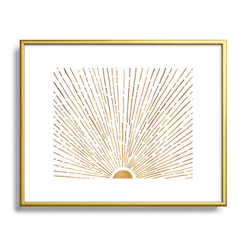 Modern Tropical Let The Sunshine In Metal Framed Art Print