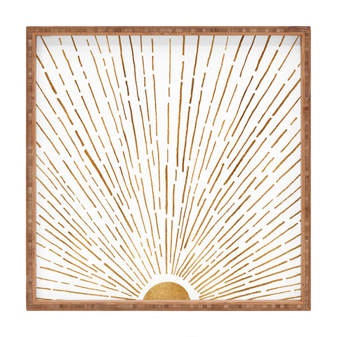 Modern Tropical Let The Sunshine In Square Tray