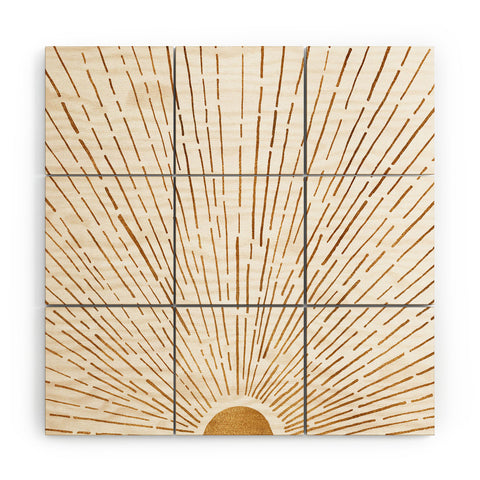 Modern Tropical Let The Sunshine In Wood Wall Mural