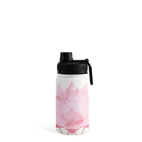 Modern Tropical Lotus Blossom Water Bottle