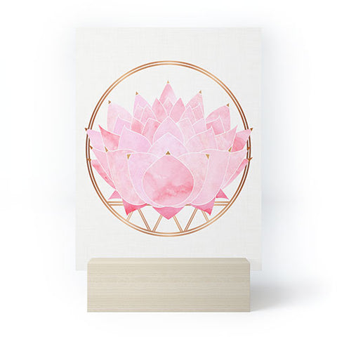 Modern Tropical Lotus Blossom Mini Art Print