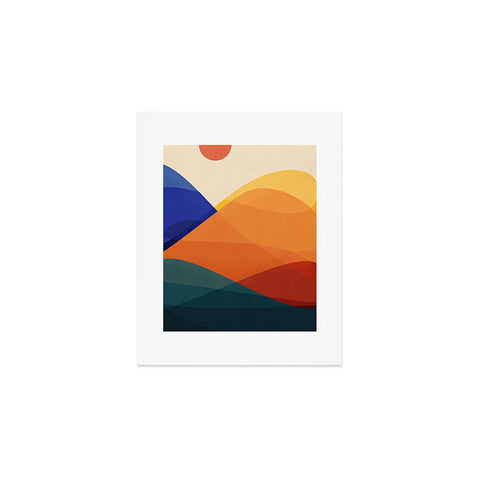 Modern Tropical Meditative Mountains Art Print