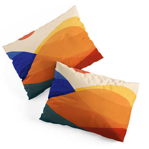 Modern Tropical Meditative Mountains Pillow Shams