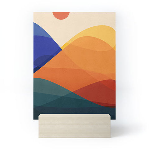 Modern Tropical Meditative Mountains Mini Art Print