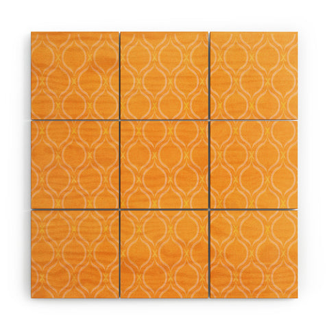 Modern Tropical Mediterranean Print Sunshine Wood Wall Mural