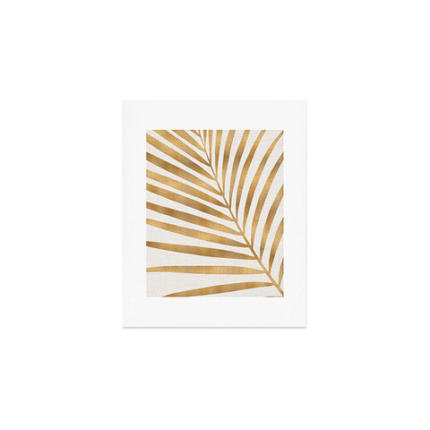 Modern Tropical Metallic Gold Palm Leaf Art Print