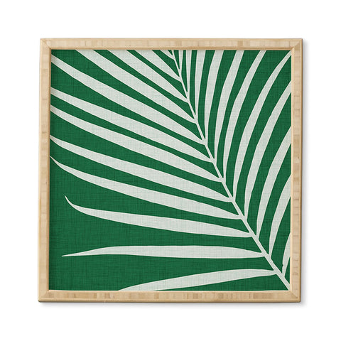 Modern Tropical Minimalist Palm Leaf Framed Wall Art