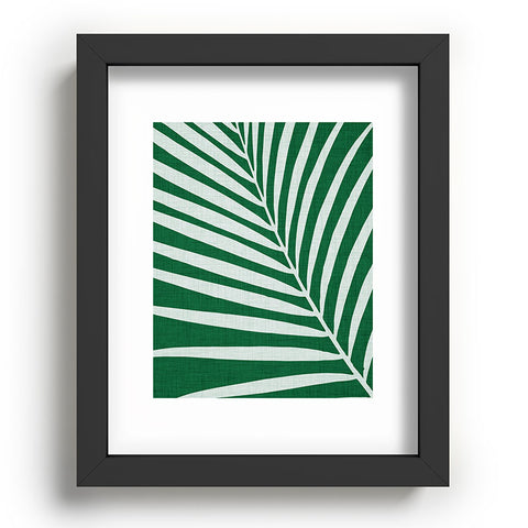 Modern Tropical Minimalist Palm Leaf Recessed Framing Rectangle