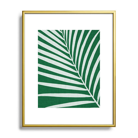 Modern Tropical Minimalist Palm Leaf Metal Framed Art Print