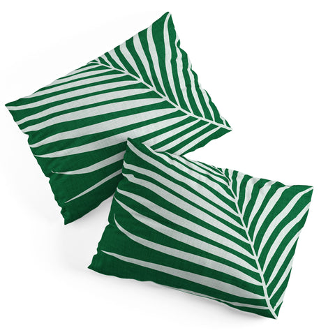 Modern Tropical Minimalist Palm Leaf Pillow Shams