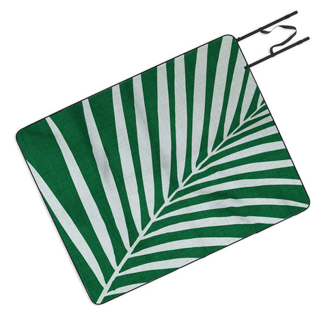 Modern Tropical Minimalist Palm Leaf Picnic Blanket