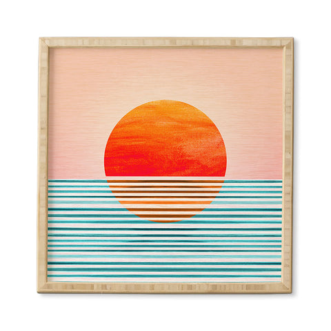 Modern Tropical Minimalist Sunset III Framed Wall Art