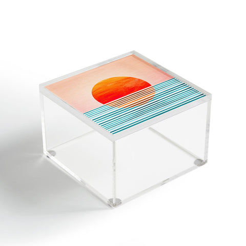 Modern Tropical Minimalist Sunset III Acrylic Box