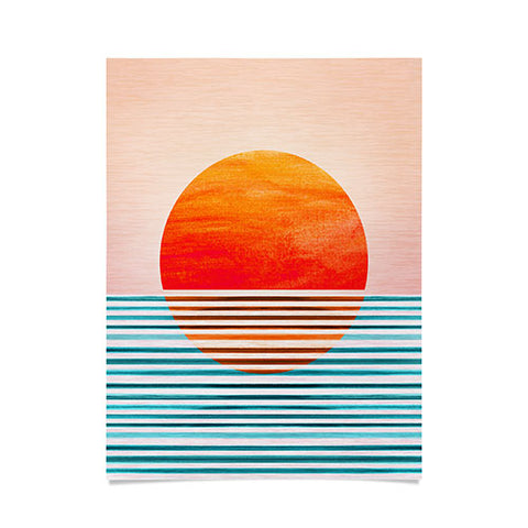 Modern Tropical Minimalist Sunset III Poster