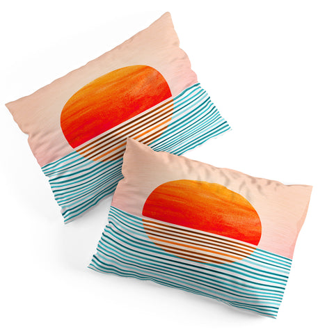 Modern Tropical Minimalist Sunset III Pillow Shams