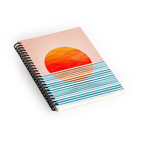 Modern Tropical Minimalist Sunset III Spiral Notebook