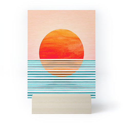 Modern Tropical Minimalist Sunset III Mini Art Print