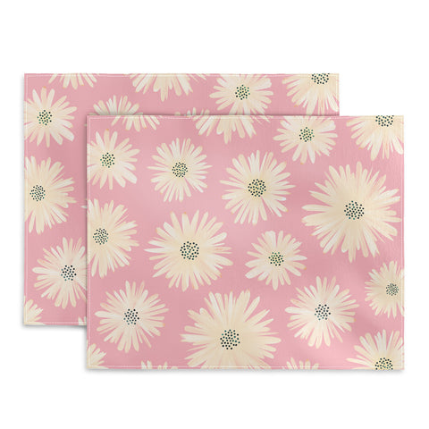 Modern Tropical Playful Pink Floral Placemat