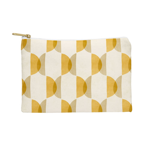 Modern Tropical Shape Study in Gold Geometric Pouch