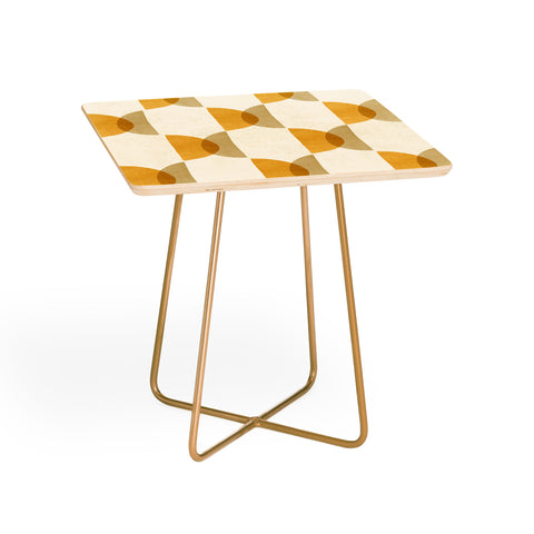 Modern Tropical Shape Study in Gold Geometric Side Table