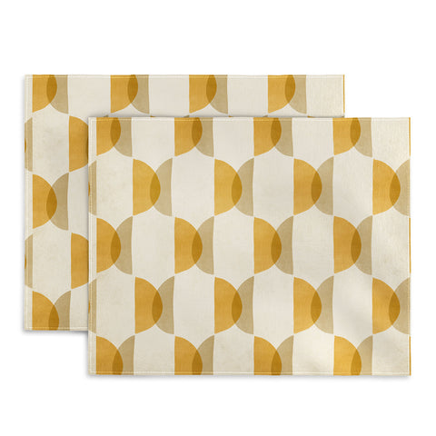 Modern Tropical Shape Study in Gold Geometric Placemat
