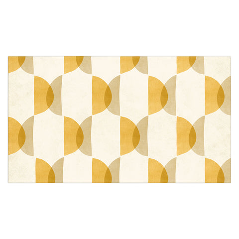 Modern Tropical Shape Study in Gold Geometric Tablecloth