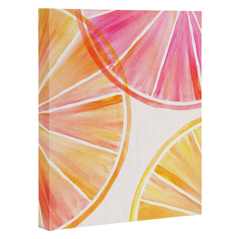 Modern Tropical Summer Citrus Party Art Canvas