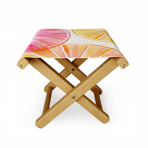 Modern Tropical Summer Citrus Party Folding Stool