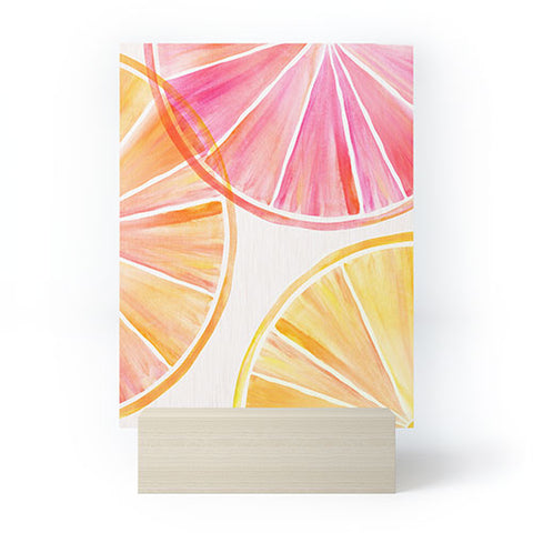 Modern Tropical Summer Citrus Party Mini Art Print