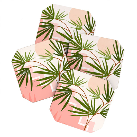 Modern Tropical Summer in Belize Coaster Set