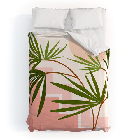 Modern Tropical Summer in Belize Duvet Cover
