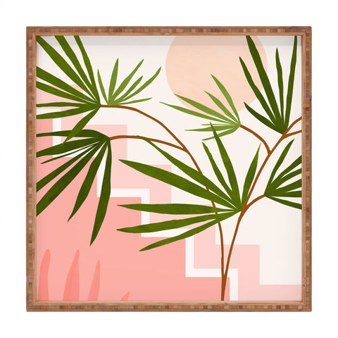 Modern Tropical Summer in Belize Square Tray