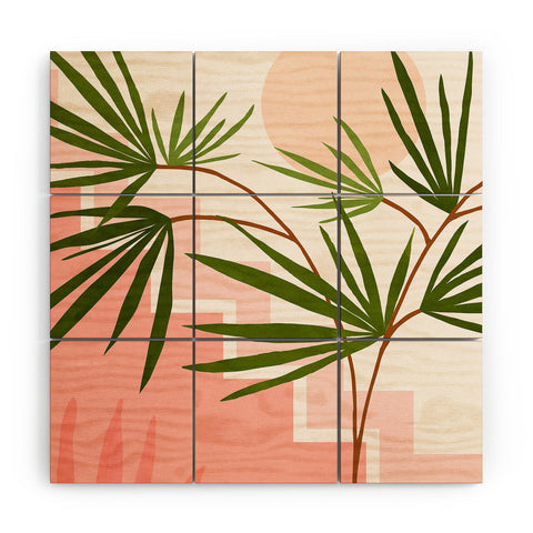 Modern Tropical Summer in Belize Wood Wall Mural